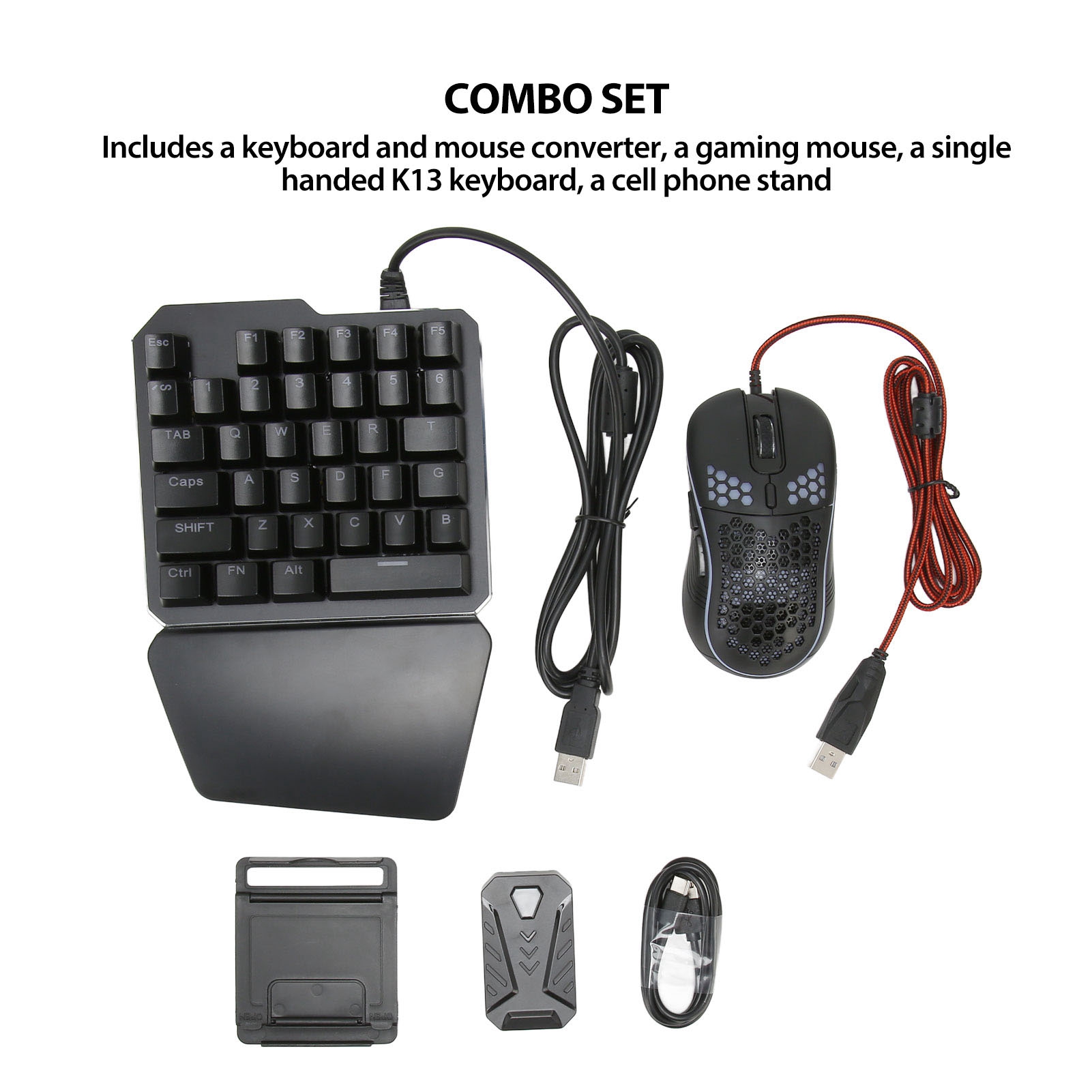 4 in 1 Mobile Game Combo Pack  - Gaming Keyboard And Mouse Converter For Mobile บทวิจารณ์และราคา