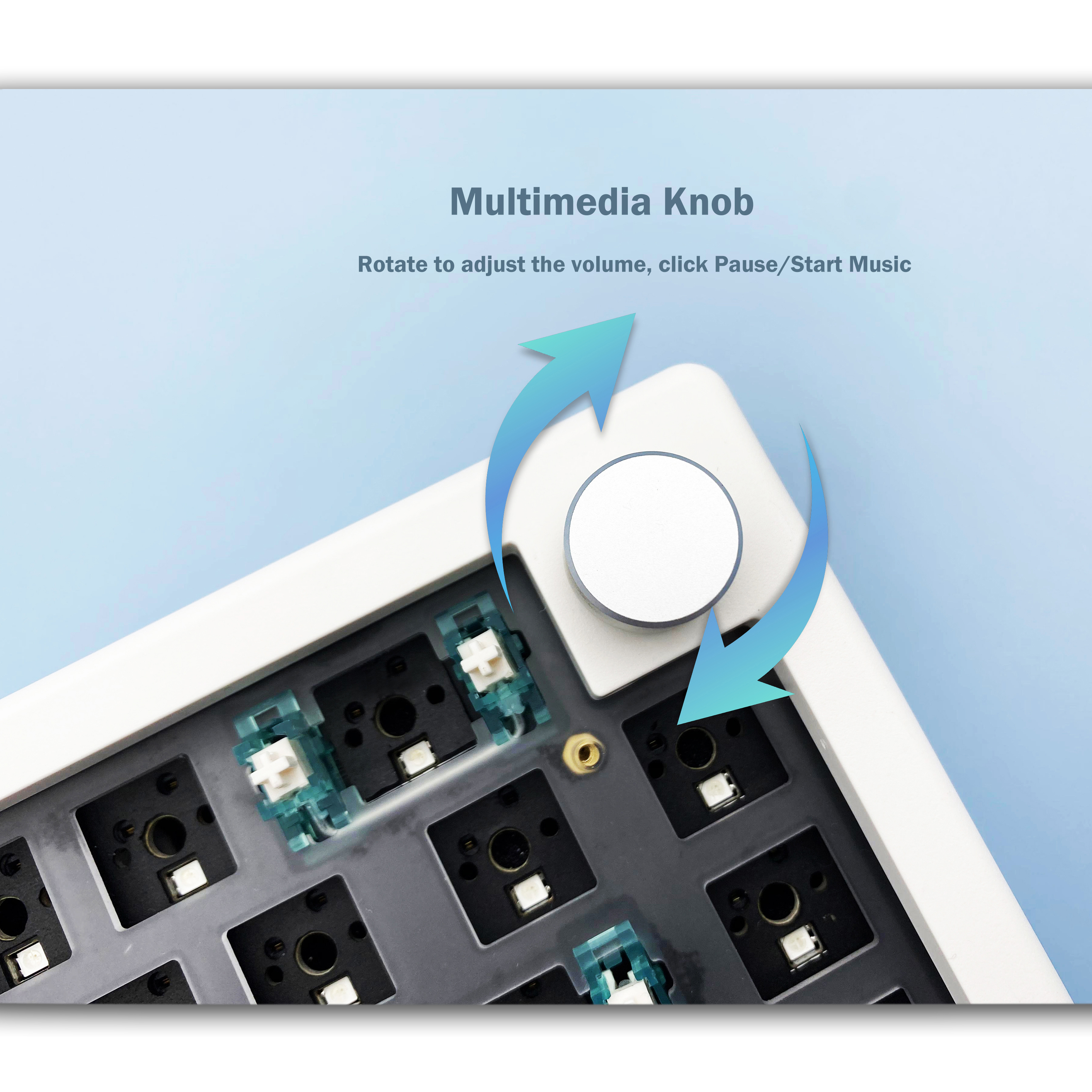 GMK67 65% Gasket Bluetooth 2.4 - Gaming Keyboard Blue Switches บทวิจารณ์และราคา