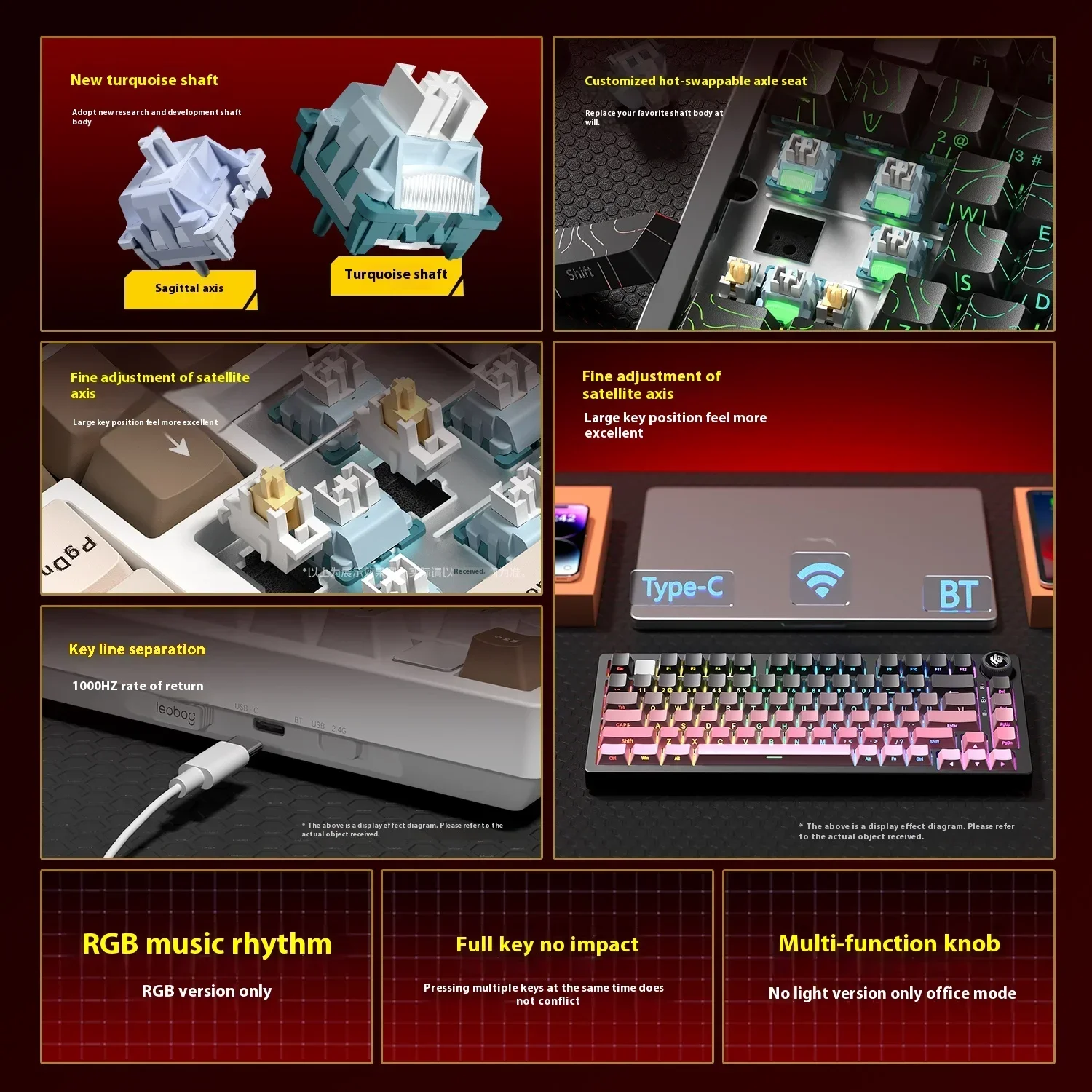 Leobog Hi75C Hi75 Hi75C Pro Al - Gaming Keyboard Blue Switches บทวิจารณ์และราคา