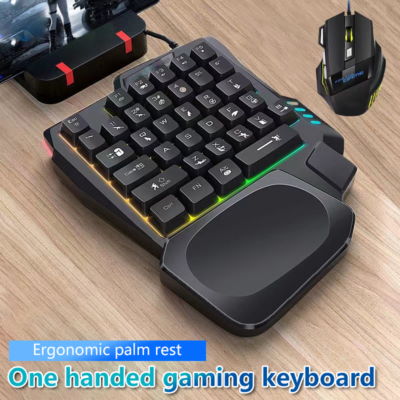 RGB Gaming Keyboard Single Han - Gaming Keyboard 1 Hand บทวิจารณ์และราคา