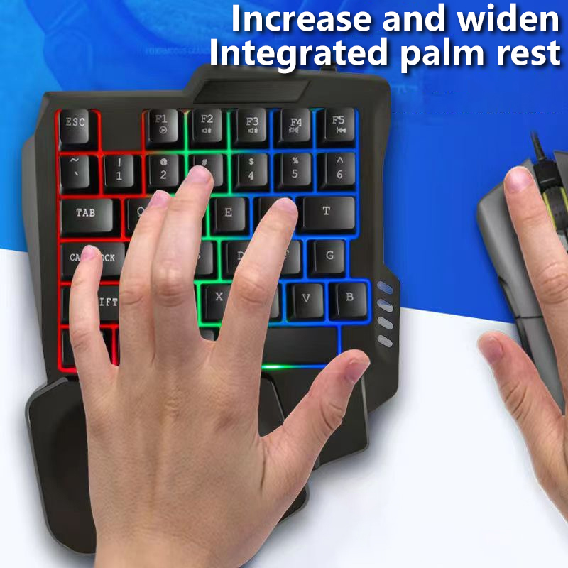RGB Gaming Keyboard Single Han - Gaming Keyboard 1 Hand บทวิจารณ์และราคา