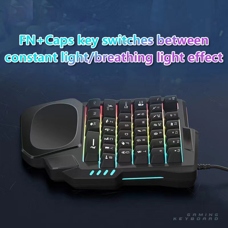 RGB Gaming Keyboard Single Han - Gaming Keyboard 1 Hand บทวิจารณ์และราคา