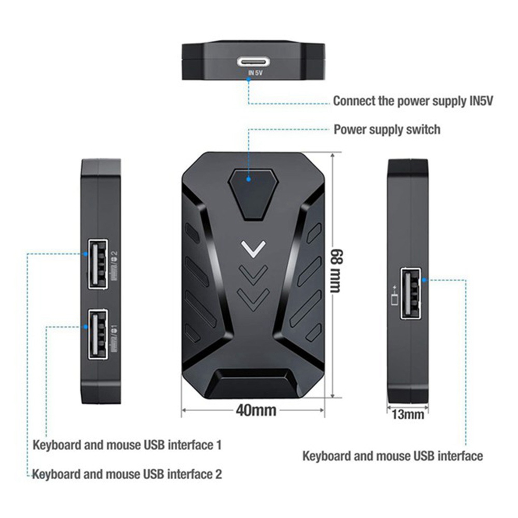 -A94Z Portable Mobile Gaming K - Gaming Keyboard And Mouse Converter For Mobile บทวิจารณ์และราคา