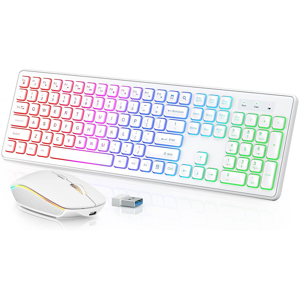Backlit Wireless Keyboard and  - Gaming Keyboard Mouse Combo บทวิจารณ์และราคา