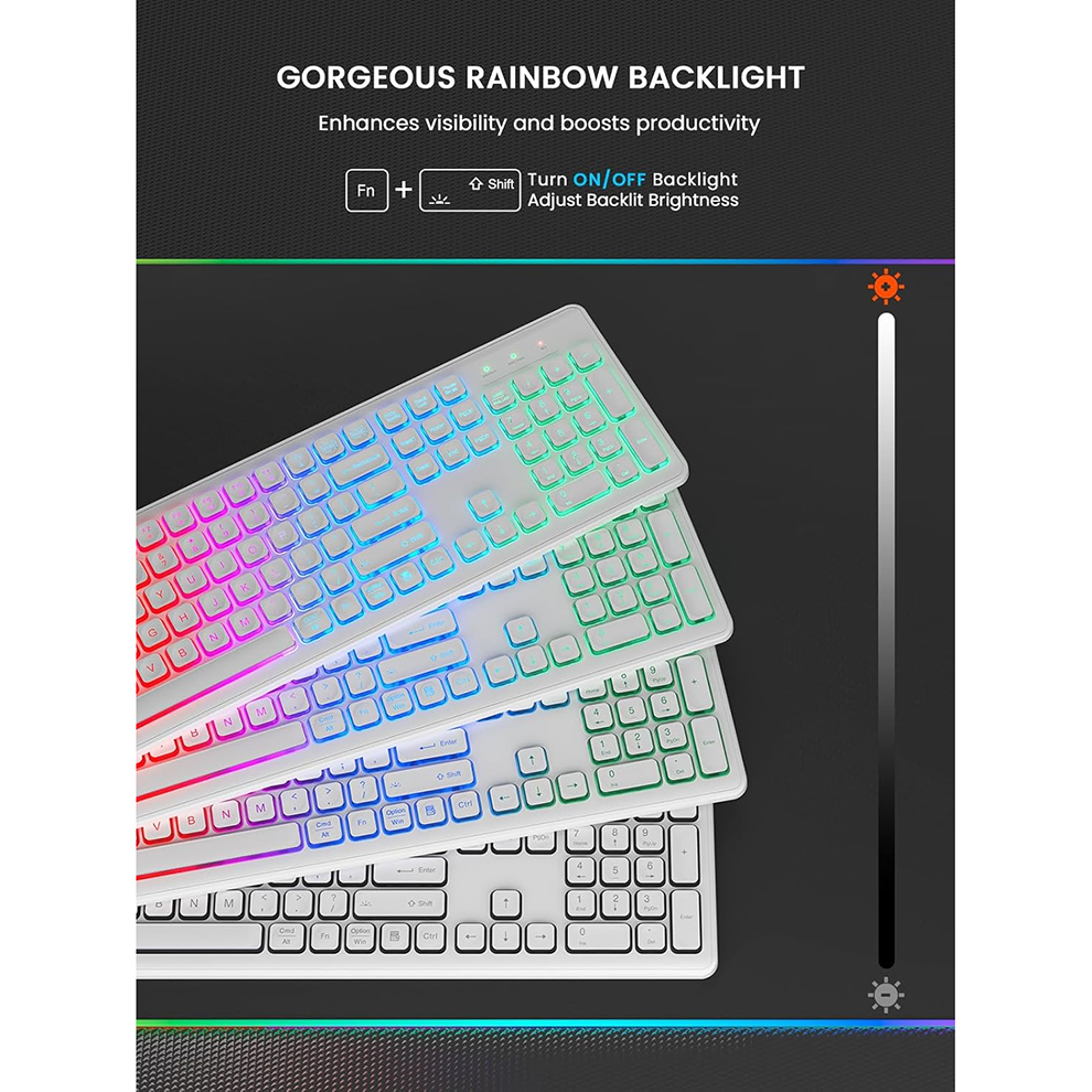 Backlit Wireless Keyboard and  - Gaming Keyboard Mouse Combo บทวิจารณ์และราคา