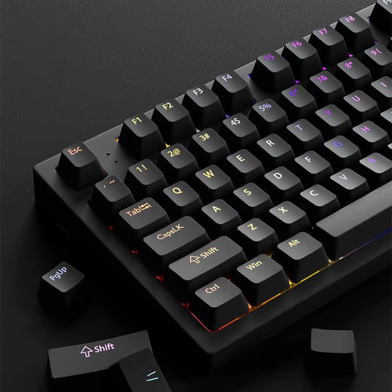 130+ Keys Black Custom Double  - Keyboard Gaming Black บทวิจารณ์และราคา