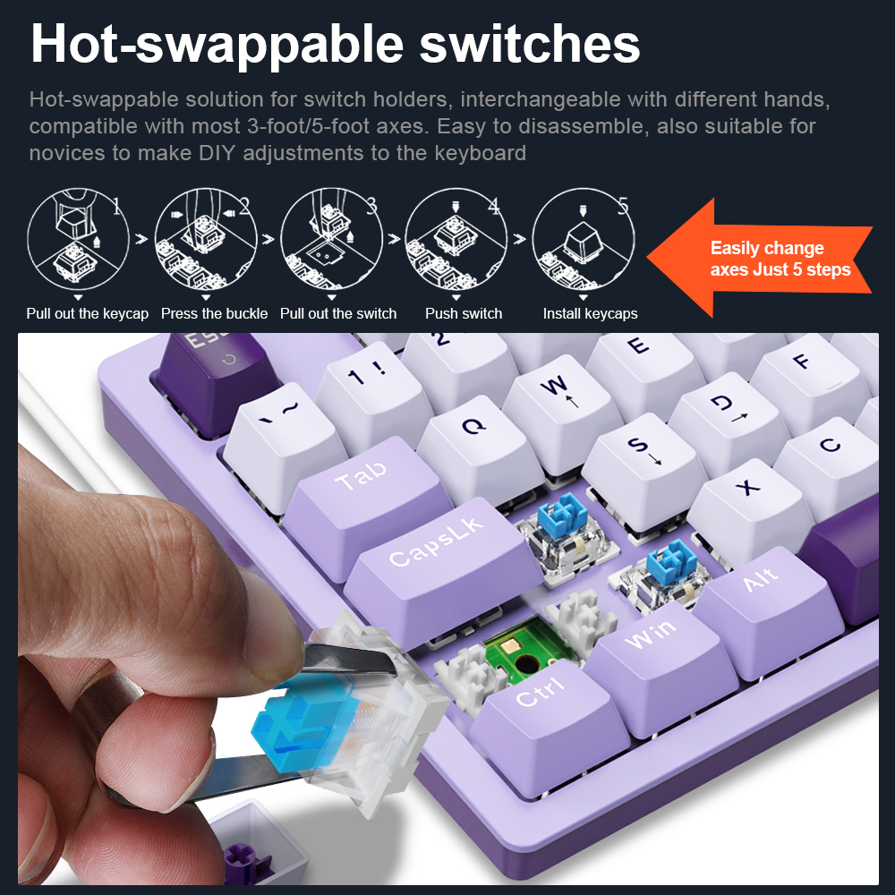 E-YOOSO Z94 USB Mechanical Gam - Gaming Keyboard Blue Switches บทวิจารณ์และราคา